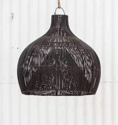 Dari Rattan Oversized Light Shade Black - Pre Order