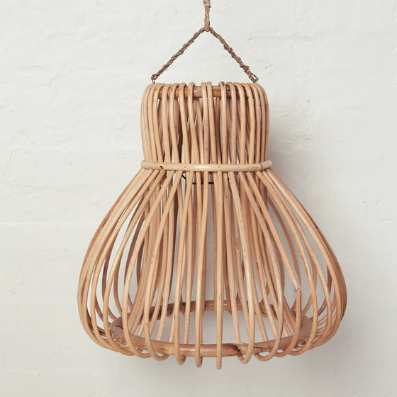 Handwoven Rattan Bell Light Shade - Pre Order