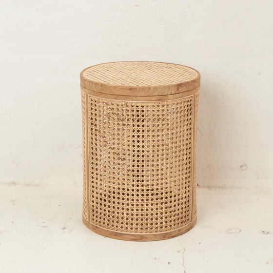 Iola Rattan Side Table with Storage - Pre-order