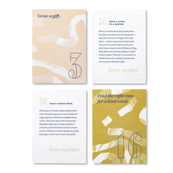 Activity Card Deck - Better Together - 52 Activities To Spark Connection - Mosshead Trading Co