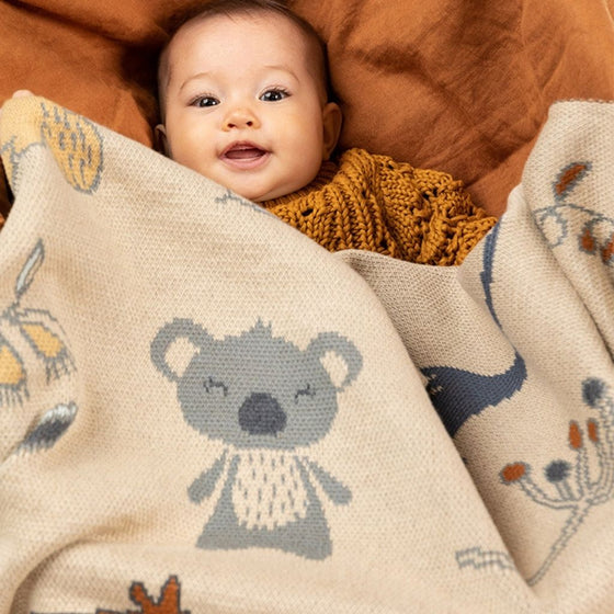 Indus Design Baby Blanket - Kimberley Koala Unisex