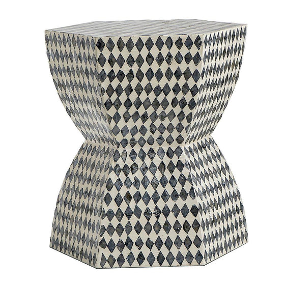 Monochrome Shell Stool / Side Table - Mosshead Trading Co