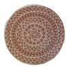 Kendra Printed Rug Round Burnt Orange/ Natural - Mosshead Trading Co