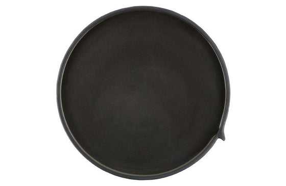 Burlap Round Tray - Large Black - Mosshead Trading Co