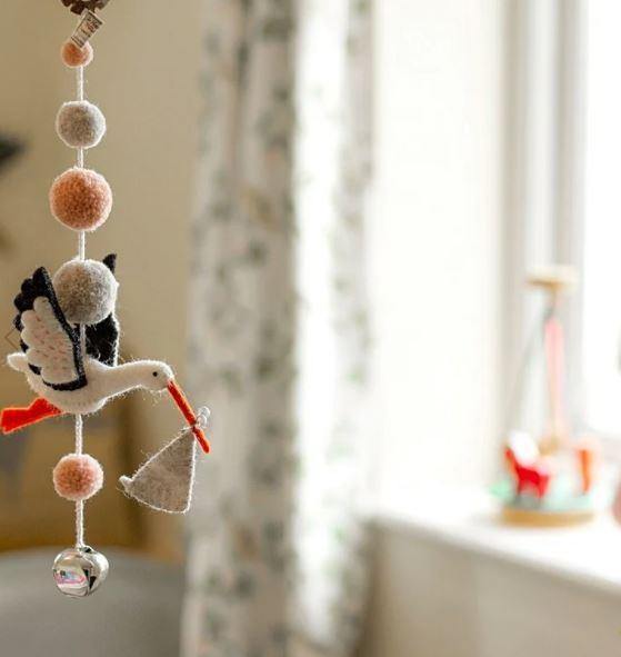 Baby Mobile Garland - Elle the Stork - Mosshead Trading Co