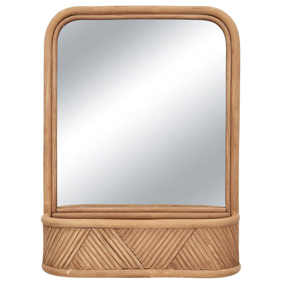 Behati Rattan Mirror Shelf - Mosshead Trading Co