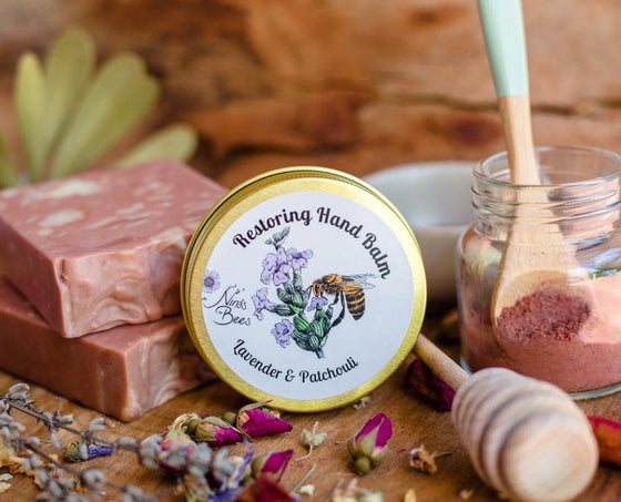 All Natural Restoring Beeswax Hand Balm with Lavender and Patchouli - Mosshead Trading Co