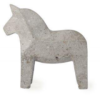 Concrete Dala Horse - Natural - Mosshead Trading Co