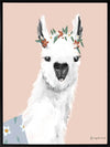 Delightful Alpaca Canvas Art Print