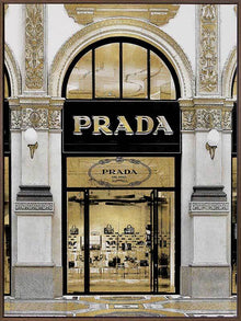  Prada in Gold Canvas Art Print