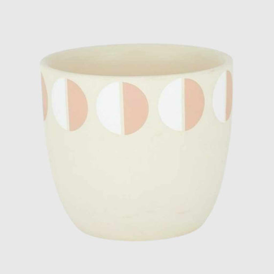 Nude & Ivory Polker Dot Terra Pot - Mosshead Trading Co