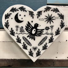  Earth Mama Heart Woodblock - Mosshead Trading Co