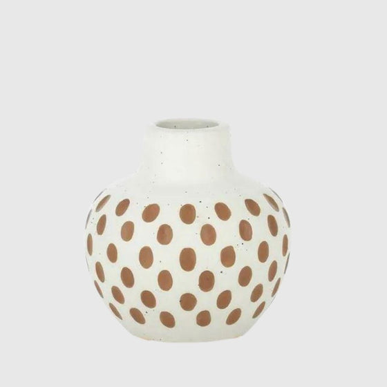 Polka Dot Ceramic Vase - Mosshead Trading Co