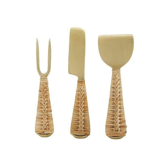 Bijou Brass Cheese Knives