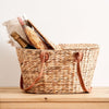 Picnic Basket with Tan Leather Handles