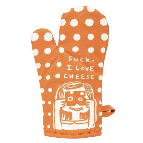 Vintage Inspired Oven Mitt - 'F*ck I love cheese