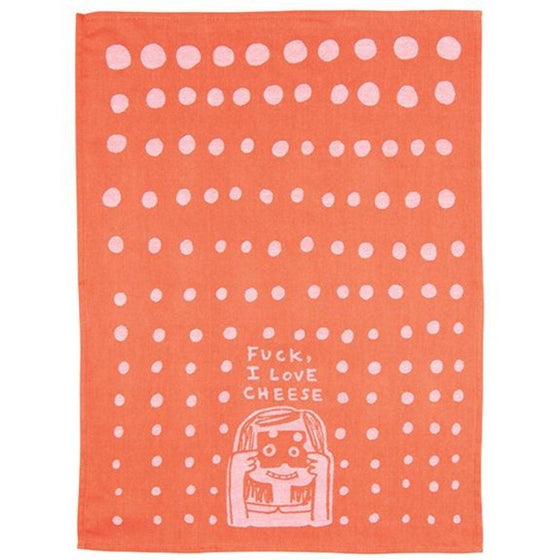 Vintage Inspired Tea Towel - 'F*ck 'I love cheese'