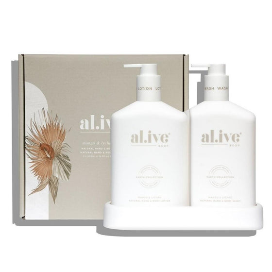 Al.ive Wash & Lotion Duo + Tray - Mango and Lychee