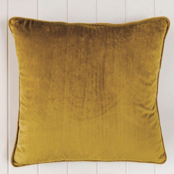 Golden Tan Velvet Cushion