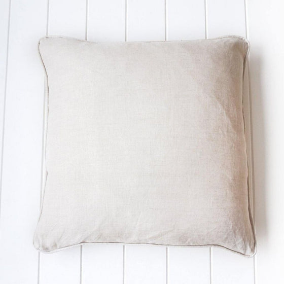 Natural Linen Feather Cushion