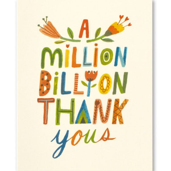 A Million Billion Thank You's - Card