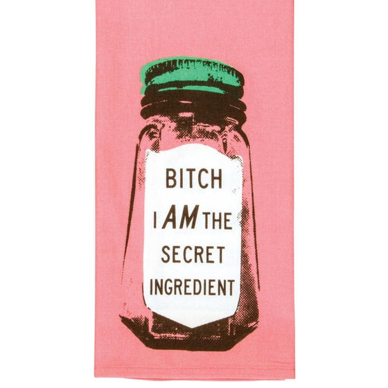 Vintage Inspired Dish Towel - 'Bi*** I Am The Secret Ingredient'