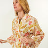 Festive Bloom Linen Bath Robe