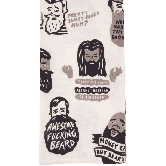 Vintage Inspired Dish Towel - 'Awesome F***ing Beard '