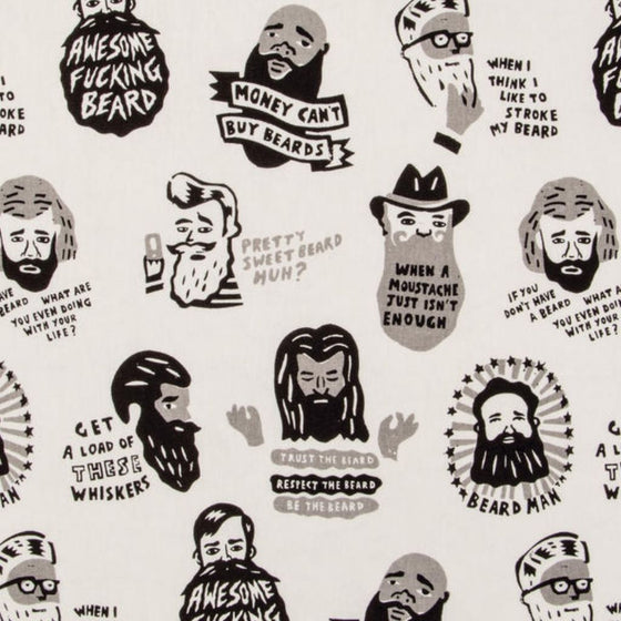 Vintage Inspired Dish Towel - 'Awesome F***ing Beard '