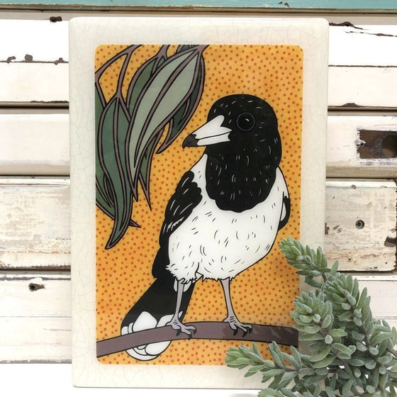 Butcher Bird Woodblock - Large