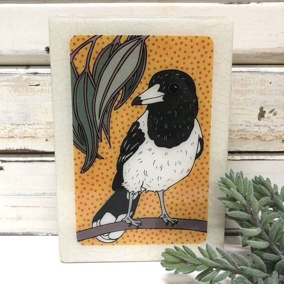 Butcher Bird Woodblock - Medium