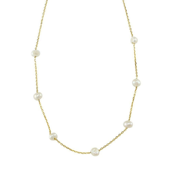 Fresh Water Pearl Necklace Gold - Jolie & Deen