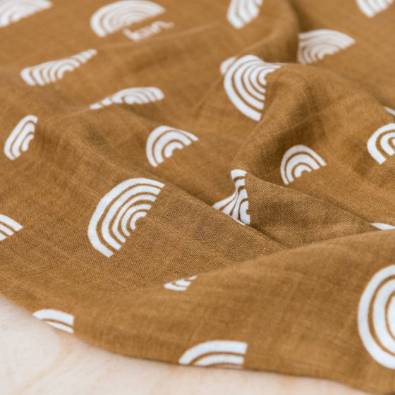 Organic Swaddle - Umber Rainbow