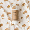 Organic Swaddle - Ivory & Umber Rainbow