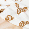 Organic Swaddle - Ivory & Umber Rainbow