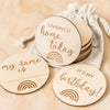 Baby Milestone Wooden Discs