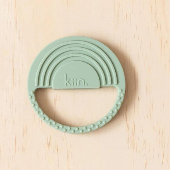 Rainbow Silicone Teether - Sage