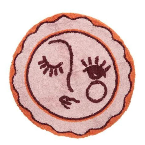 Wink Round Cotton Bath Mat