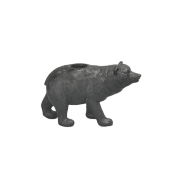 Candle Holder Bear - Black - Mosshead Trading Co