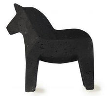  Concrete Dala Horse - Black - Mosshead Trading Co