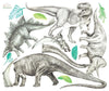 Dinosaur Invasion Wall Décor Stickers - Mosshead Trading Co