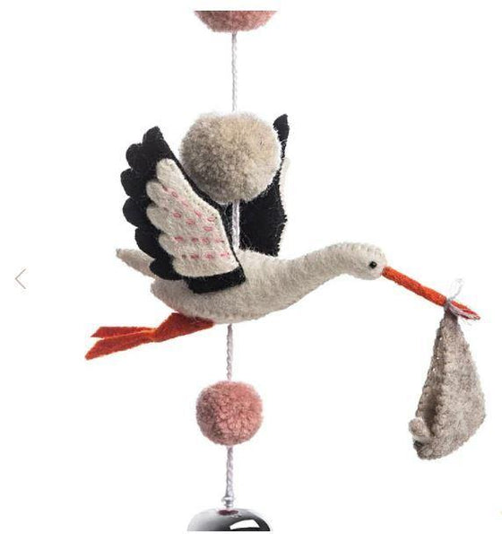 Baby Mobile Garland - Elle the Stork - Mosshead Trading Co