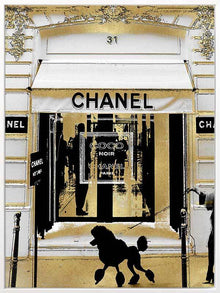  Chanel in Gold Canvas Art Print